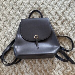 Black Leather Backpack